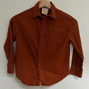 Children's Burnt Orange Button-Down Shirt thereabouts